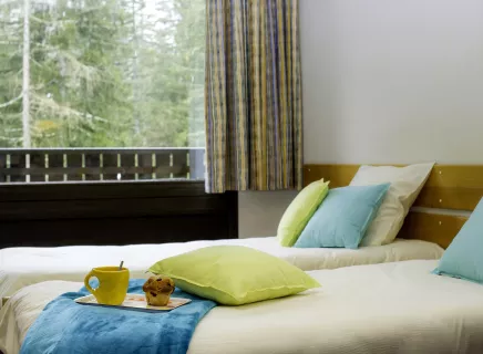 2 lits simples studio 4 personnes village vacances ATC Argentière-Chamonix