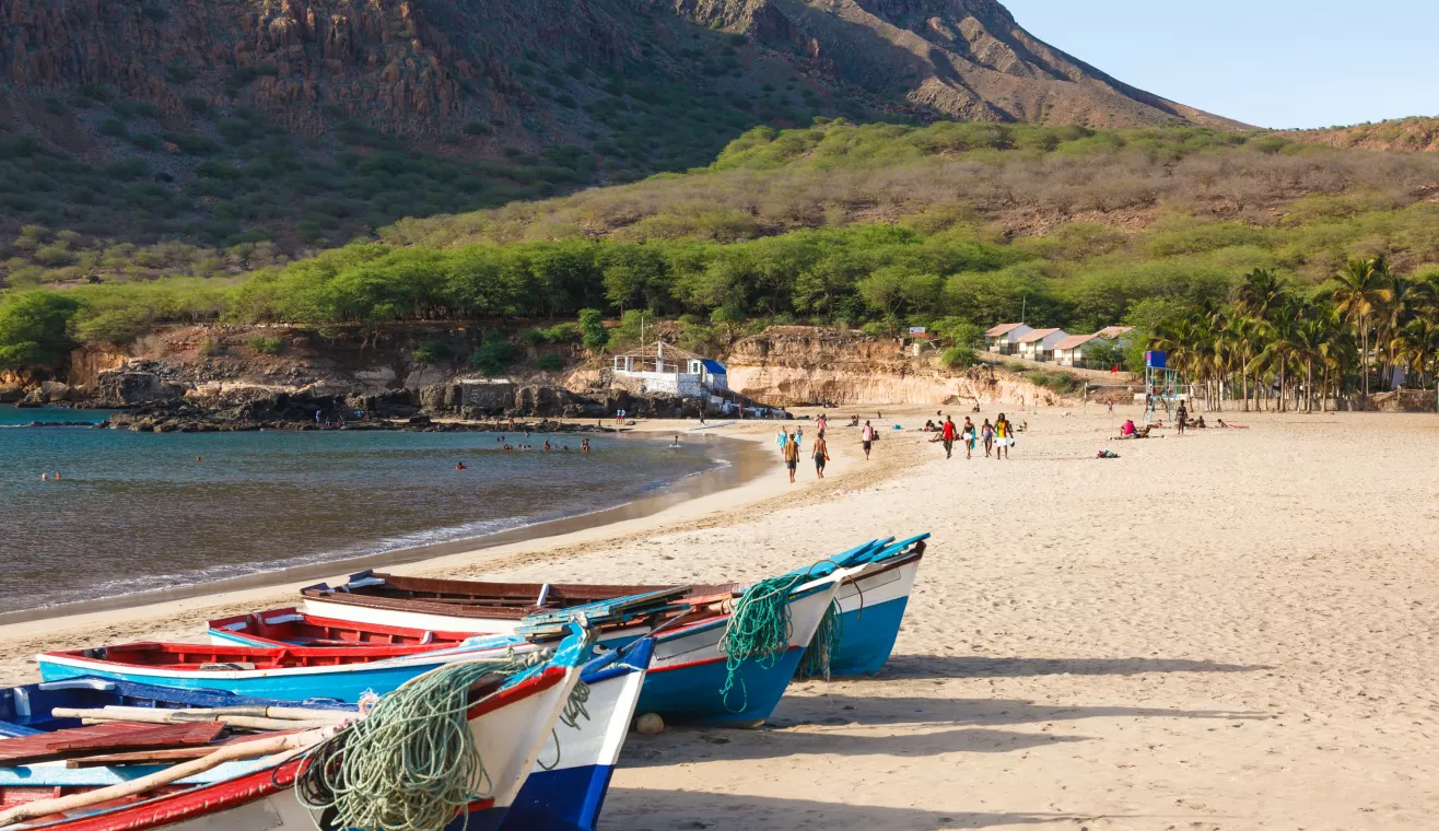 Plage de Tarrafal au Cap Vert