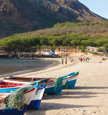 Plage de Tarrafal au Cap Vert
