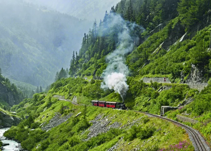 Suisse et ses fabuleux trains de montagne